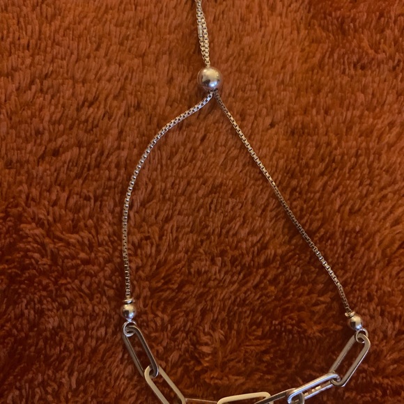 Sterling Silver 925 Paperclip Bolo Bracelet - Picture 7 of 9